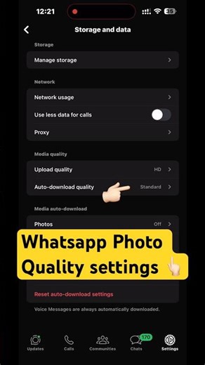 Whatsapp Media Quality Settings 👆🏻👆🏻 #whatsapp #whatsappchat #whatsappchatbackup