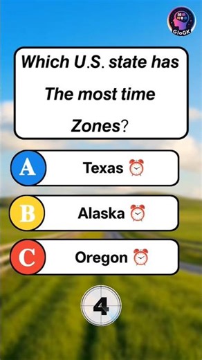 Which U.S. State Has the MOST Time Zones? 🤯 #Shorts #GK #USA