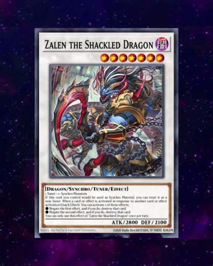 Zalen, the shackled dragon!#yugiohcards #yugiohcommunity #yugioh