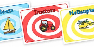 Editable Class Group Signs (Transport) - Set 1