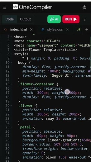Rose flower create in programming