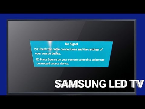 Check The Cable Connections And The Settings Of Your Source Device || Samsung tv no signal problem