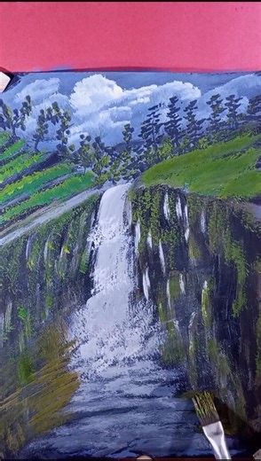 painting a waterfall