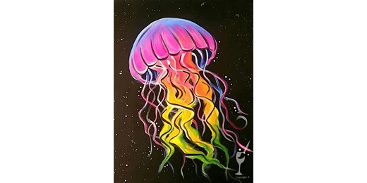 Glowing Jellies - Paint and Sip in Houston | Classpop!™