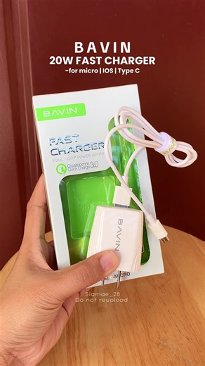 20W Fast Charger for Micro, iOS, and Type C Devices