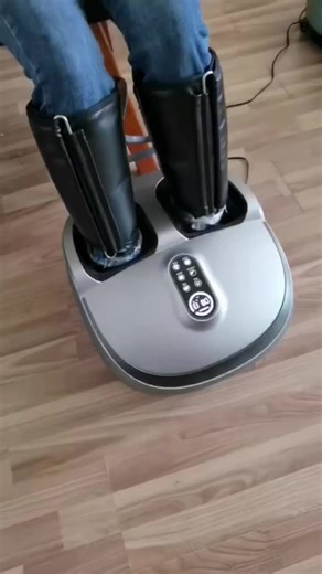 Air Compression  Adjustable 3D air Compression Kneading  Rolling Heating Acupressure Foot Massager With Calf Airbags