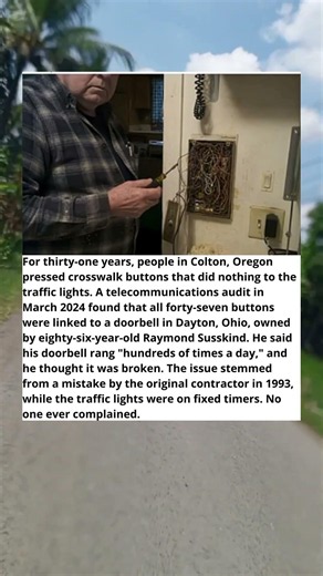 OREGON'S CROSSING BUTTON NETWORK IS LINKED TO AN 86-YEAR-OLD MAN'S DOORBELL