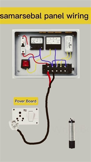 Single Phase submersible Starter wiring | #viral #wiring #reels #electricalengineering #electronic