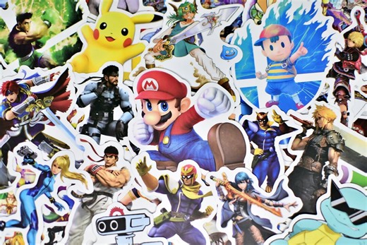 Super Smash Bros. Stickers: 50-piece Waterproof Anime Video Game Decals - Etsy