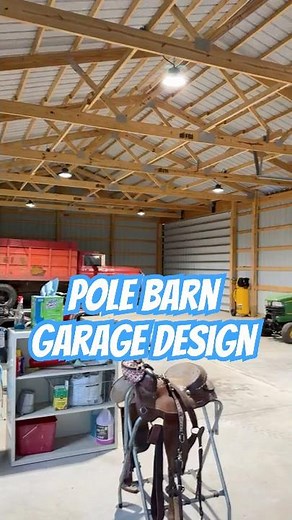 Pole Barn Garage Design #construction #polebarn #garage #design #shorts