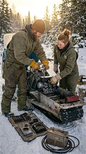 Frozen Snowmobile Restored to Life! 😱❄️🔥 #shorts