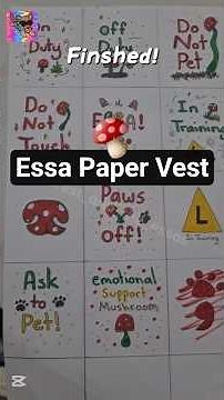 Make Essa Cards w me! 🍄 #Essa #dssa #essagear #diy #papervest #craft #emotionalsupportstuffedanimal