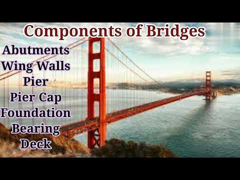 Components of bridge || Abutment | Wing wall | Pier | Pier Cap | Foundation | Bearing || Shiwani Jha