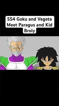 SS4 Goku and Vegeta Meet Paragus and Kid Broly #dragonball