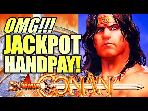 ★JACKPOT HANDPAY!★ CONAN THE BARBARIAN Slot Machine (ARISTOCRAT GAMING)