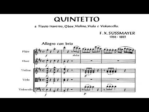 Fx Süssmayr: Quintet in D Major (SmWV 602) - Biedermeier Chamber Ensemble, 1961 - OR 331