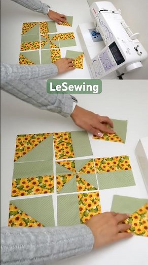 Patchwork Sewing Trick! Easy Patchwork Block for Beginners ✂️🧵