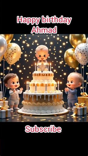 Beautiful 3D Birthday Cake 🎂✨ | Magical Party Animation 🎉