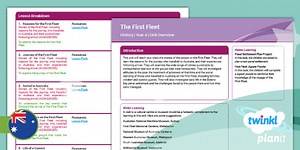 Year 4 HASS History The First Fleet Planning Overview