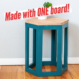 5.8K views · 42 reactions | Yep! You can make this DIY Hexagon End Table using just one board! 朗 | The DIY Life with Anika | Facebook