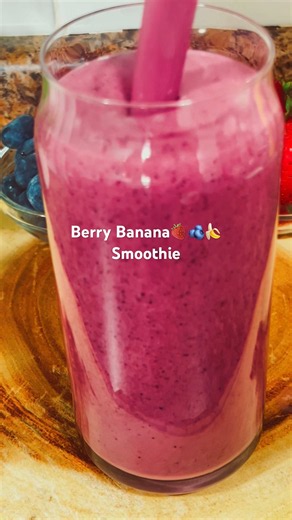 250 Cal Strawberry Blueberry Smoothie 🍓 My Baby Tried To Steal It!