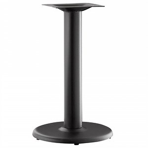 Lancaster Table & Seating Excalibur 18" Round Black Outdoor Table Base with 4" Standard Height Column