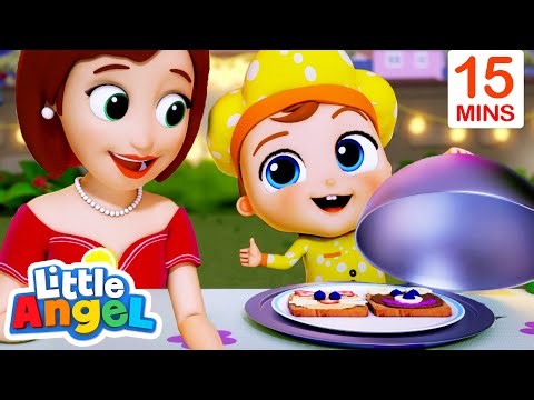 [ 15 MIN LOOP ] Dinner Song Surprise! |Date For Mom & Dad | Little Angel Kids Songs & Nursery Rhymes