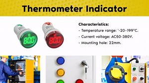 Digital Led Display Indicator Ammeter, 0-100A Max AC380 Current Meter and 220V - Gauge Meter, Tester Amp Monitor - AD101-22AM Model, Circle Panel, Red (3 Pack)