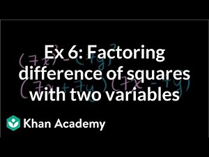 Example 2: Factoring difference of squares Video Lecture - Engineering Mathematics