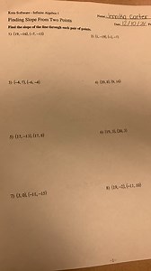 Kuta Software - Infinite Algebra 1Finding Slope From Two Point... | Filo