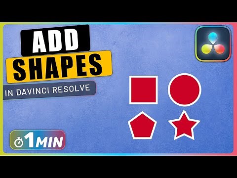 How to ADD Different SHAPES in Fusion in Davinci Resolve