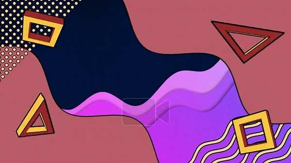 Animation of abstract shapes moving ober multi coloured pattern background. Abstract, colour and movement concept digitally generated video Stock Video Footage - Alamy