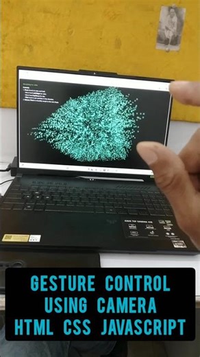 Gesture Control Using Camera | HTML CSS JavaScript #gesture #ai #coding #programming #uiux