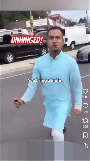 Unhinged Lunatic ATTACKS Man With Knife!😳