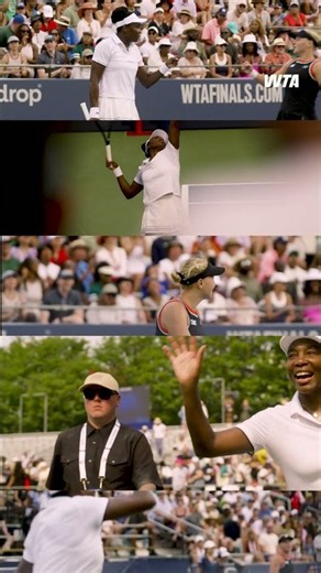 The duo we didn’t know we needed! 👯‍♀️ #WTA #MubadalaDCOpen #DianaShnaider #VenusWilliams