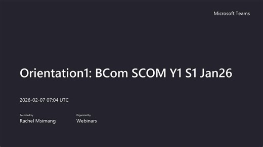 Orientation1: BCom SCOM Y1 S1 Jan26 2026-02-07 07:04:07