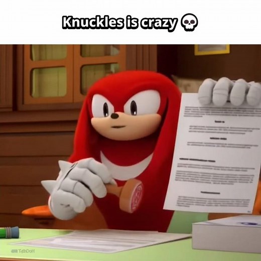 Knuckles crashes out 💀 #sonic #memes