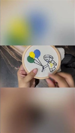 Cute Balloon Boy Embroidery | 10 Minute kids Design Tutorial