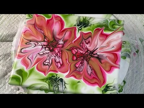 80. Gorgeous Flowers in a Garden Bloom Technique in Fluid Art Acrylic Paint Pouring
