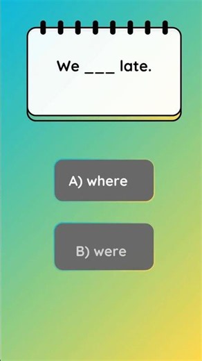 Were or Where? Can You Get 2/2? 🧠 #shorts