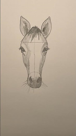 Draw a horse 🐴 Easy drawing lesson for beginners on how to draw a horse #drawinglesson #howtodraw