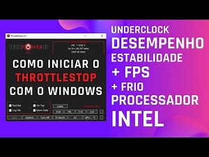Como iniciar o THROTTLESTOP junto do Windows | +FPS