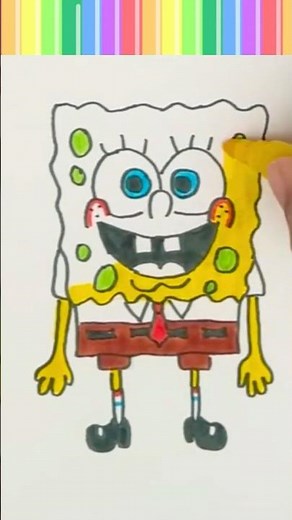 🧽 Desenhando e Colorindo o Bob Esponja | Arte Kids #drawing #colorindo #desenho#bobesponja