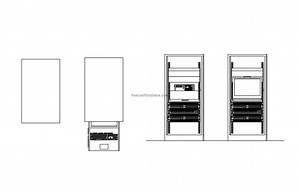 Servers With Patch Panel - Free CAD Drawings