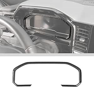 JWWY Dashboard Instrument Panel Dash Fascia Panel Paneling Console Garnish Cover Trim Fit for 2022-2024+Chevy Silverado GMC Sierra Interior Accessories Carbon Fiber