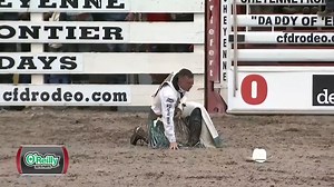 Back to back! Tim O'Connell wins the bareback title for the second straight year in Cheyenne with an 88.5-point ride on Sankey Pro Rodeo & Phenom Genetics' Sozo. | PRCA ProRodeo