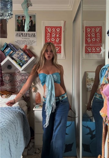 Stylish Summer Beach Fits and Scarf Top Ideas