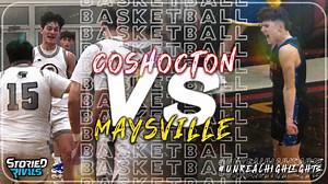 𝘾𝙤𝙨𝙝𝙤𝙘𝙩𝙤𝙣 𝙫𝙨 𝙈𝙖𝙮𝙨𝙫𝙞𝙡𝙡𝙚 - 𝙃𝙄𝙂𝙃𝙇𝙄𝙂𝙃𝙏 🏀 MVL Game of the Year?! The top two teams in the Small-School standings delivered on the hype with a back-and-forth slobberknocker that saw the Panthers inch past the Redskins, 76-72. Maysville had 5 different players record 10 points guided by Gator Nichols' 25-point effort. Coshocton was led by the usual high-scoring effort of Colton Conkle (34) to go with a season-high 26 from Alex Taylor. 🎬 COVERAGE SPONSORED IN PART BY 👇 ✅ 