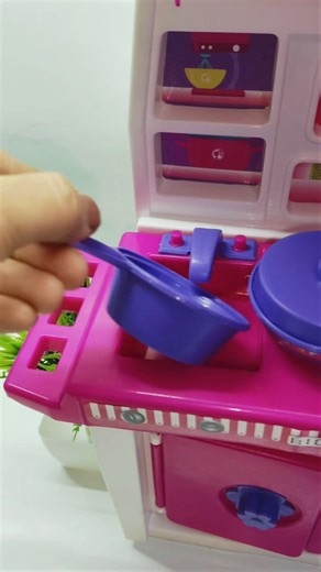 Unboxing New Barbie Kitchen Set 😍🍳 | So Satisfying ASMR #shorts