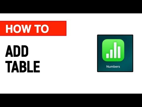 How to Add a Table in Apple Numbers